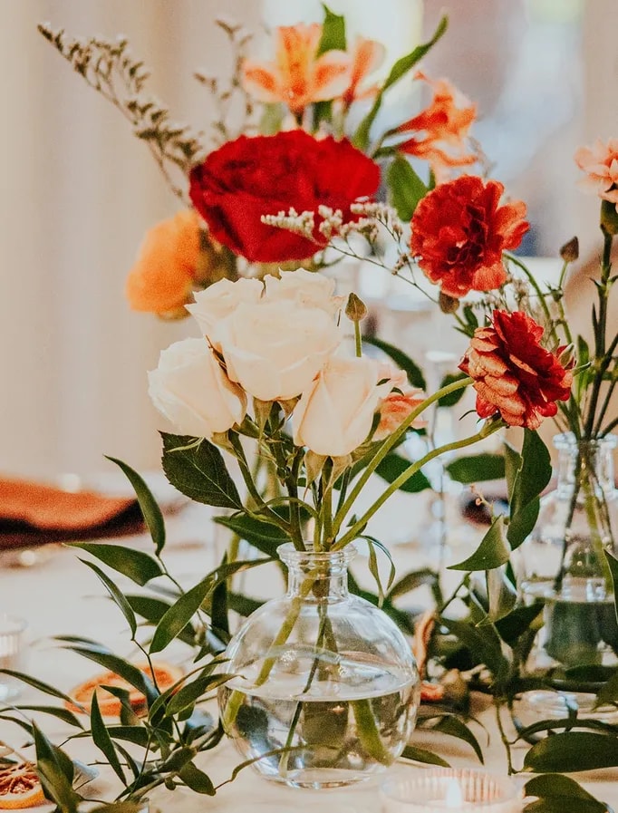 Poppy Flowers : Country Rustic wedding centerpiece flower arrangements