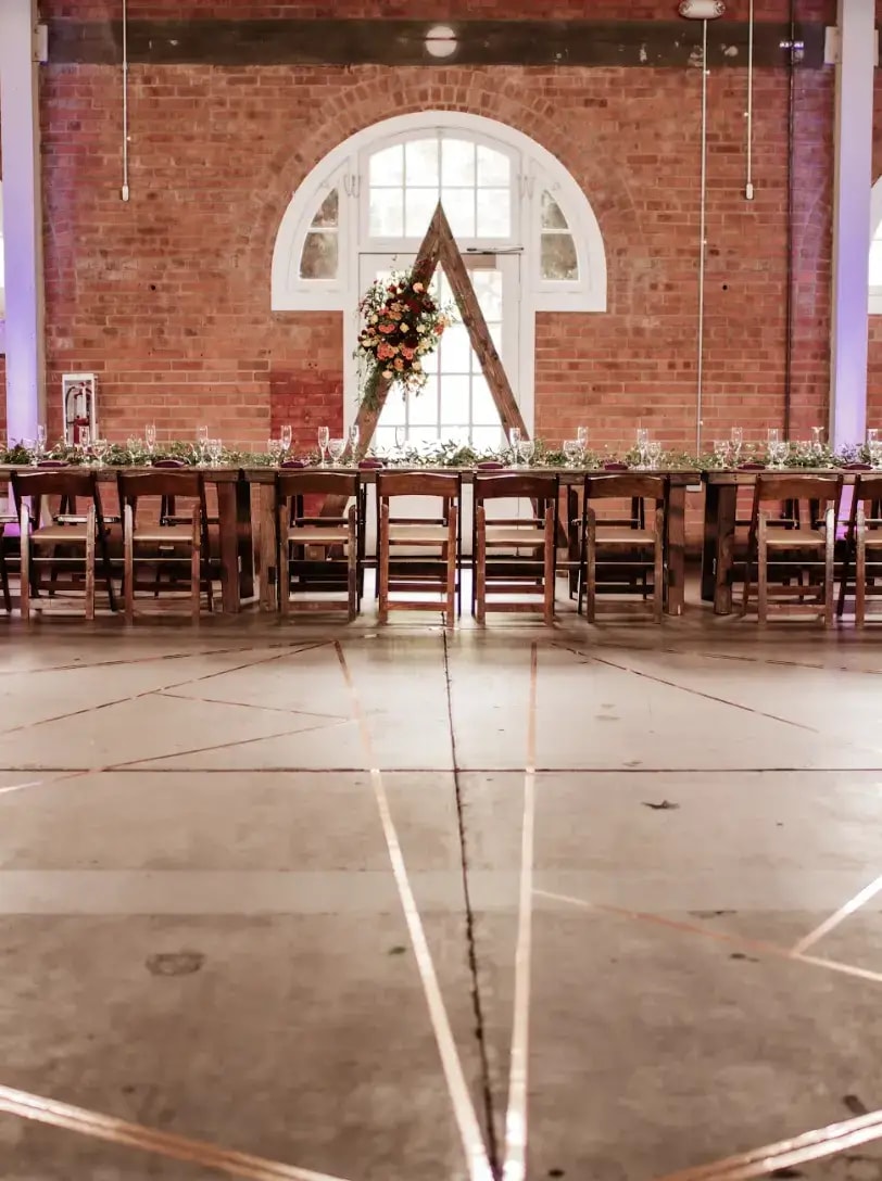Lavish floral display at wedding reception