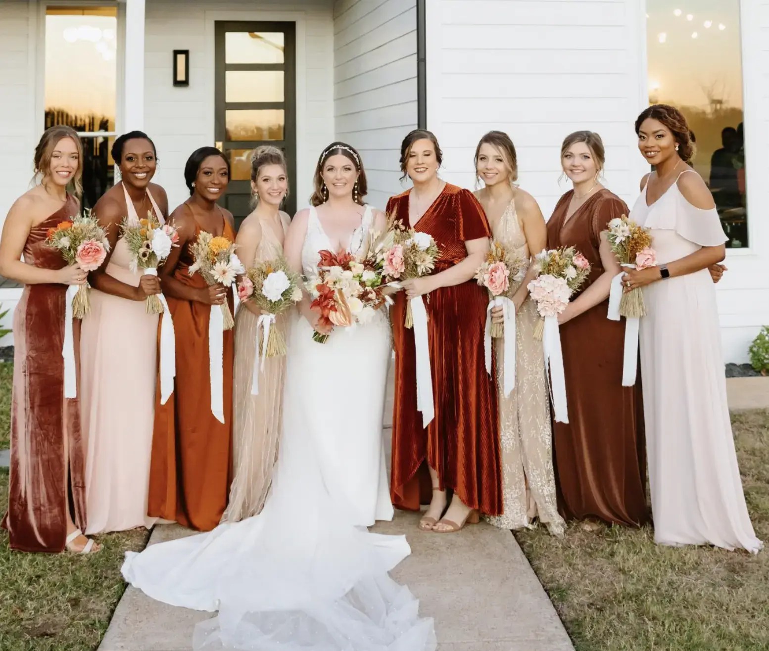 Floral centerpieces on wedding tables