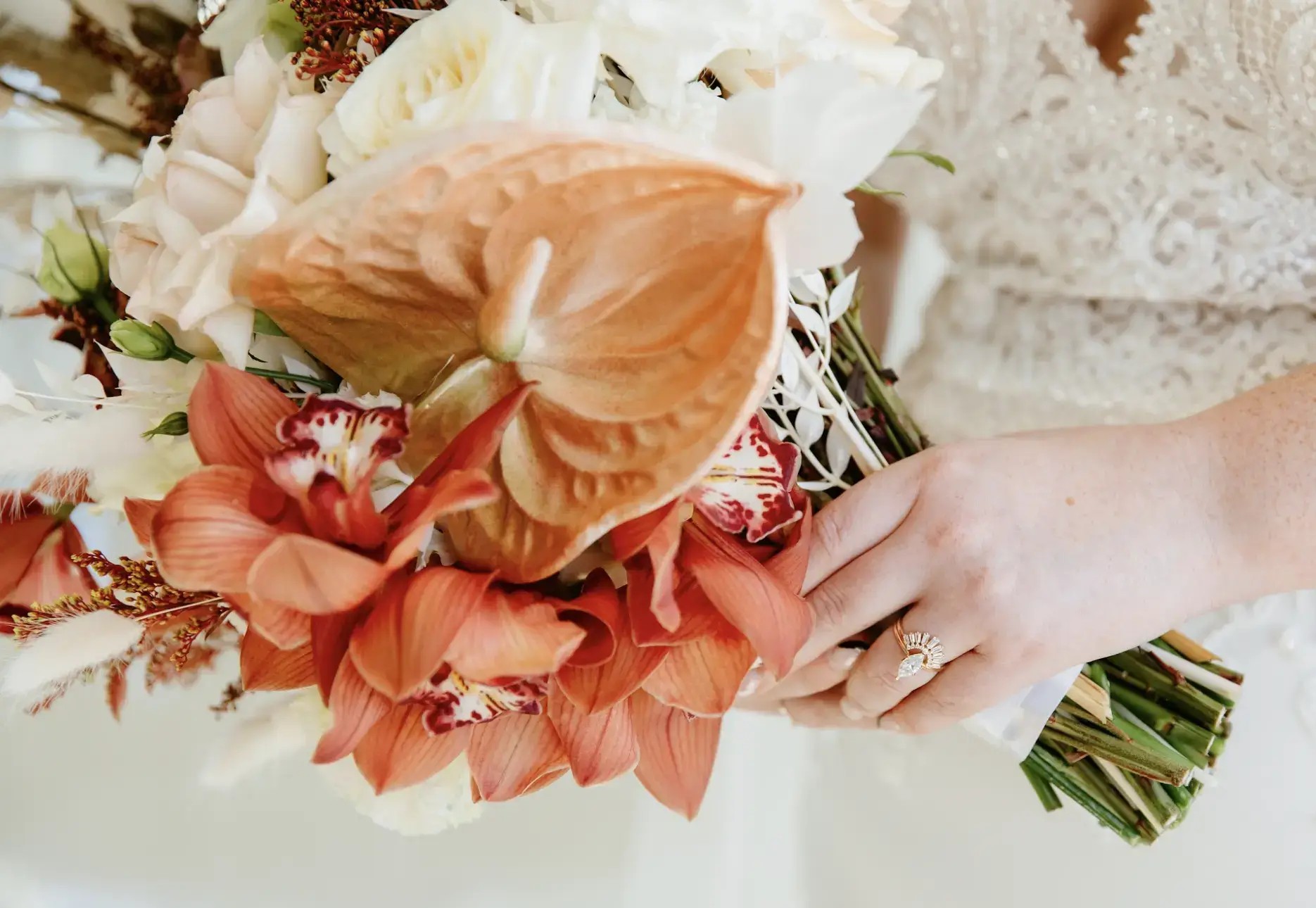 Wedding floral decor along the aisles