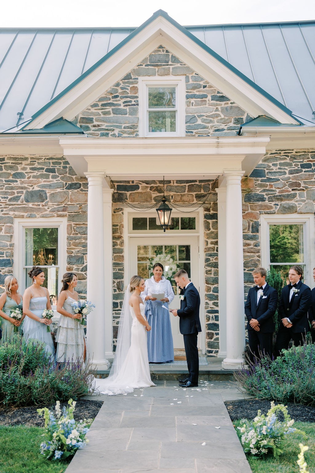 Floral bouquets for wedding guest reception
